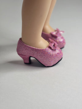 Pink Princess High Heel Shoes Fits 14.5" Wellie Wisher American Girl Doll Shoes0
