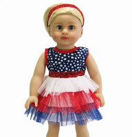 Sparkle Stars Dress Headband Fits 18" American Girl Doll Clothing0