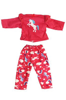 Hot Pink Unicorn Pajama Pant Set Fits 18" American Girl Doll Clothing1