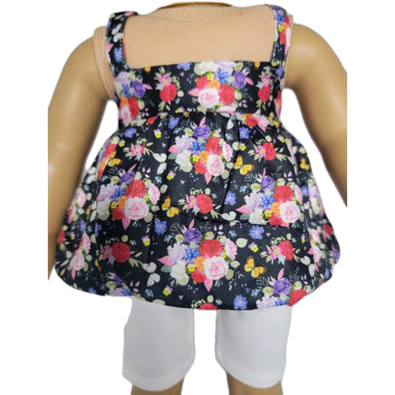 Colorful Rose Print Capri Pant Set Fits 18" American Girl Doll Clothes2