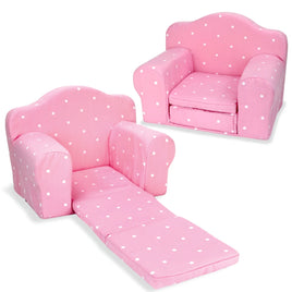 Pink Polka Dot Pull Out Chair Bed Fits 18" American Girl Doll Furniture0