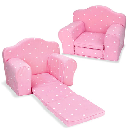 Pink Polka Dot Pull Out Chair Bed Fits 18" American Girl Doll Furniture0