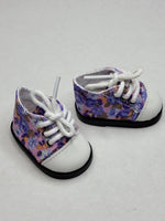 Purple Floral Shoes Fits 14.5" Wellie Wisher American Girl Doll Shoes3