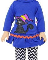 Halloween Cat Pant Set Fits 14.5" Wellie Wisher American Girl Doll Clothing1