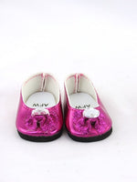 Hot Pink Metallic Gem Flats Fits 14.5" Wellie Wisher American Girl Doll Shoes1