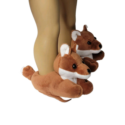 Fox Slippers Fits 18" American Girl Doll Clothes Shoes2