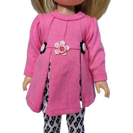 Pink Flower Pant Set Fits 14.5" Wellie Wisher American Girl Doll Clothing1