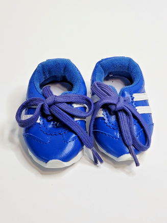 Blue Sneakers With White Stripes Fits 18" American Girl Doll Clothing Shoes1