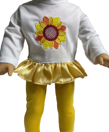 Sunflower Pant Set Fits 18" American Girl Doll Clothing1