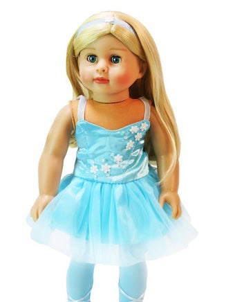 Teal Ballerina Dress Dance Outfit Shoes Fits 18" American Girl Doll Clothing1