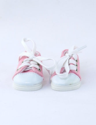 Pink Canvas Sneakers Fits 14.5" Wellie Wisher American Girl Doll Shoes1