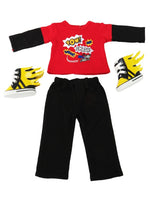 Super Hero 3pc Outfit Shoes Fits 18" American Boy Girl Doll Clothing1