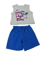 America Rocks Guitar Short Set Fits 18" American Girl Boy Doll Clothing1