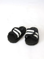 Black and White Stripe Slide Sandals Fits 18" American Boy Girl Doll Shoes1