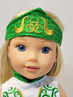 Green Irish Dance Dress Fits 14.5" Wellie Wisher American Girl Doll Clothing2