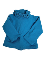 Blue Ruffle Collar Long Sleeve Shirt Fits 18" American Girl Doll Clothing1