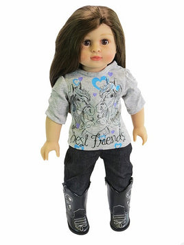 Best Friends Horse Pant Set Fits 18" American Girl Doll Clothing0