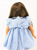 Blue And White Checkered Dress Fits 18" American Girl Doll Clothing1