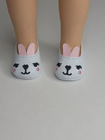 Bunny Shoes Fits 14.5" Wellie Wisher American Girl Doll Shoes0