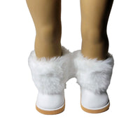 White Fur Boots Fits 18" American Girl Doll Clothes Shoes1