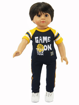 Game On Basketball Pant Set Fits 18" American Girl Boy Doll Clothing0