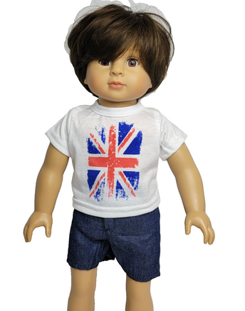 Red And Blue Plaid 3pc Short Set Fits 18" American Girl Doll Clothing1