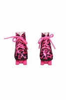Pink Leopard Roller Skates Fits 18" American Girl Doll Clothing Shoes1