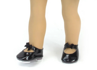 Black Bow Tap Shoes Dance Fits 18" American Girl Doll Clothing Shoes2