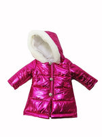 Metallic Hot Pink Puffer Coat Outerwear Fits 18" American Girl Doll Clothing1