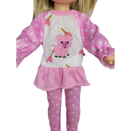 Little Piggie Pajamas Fits 14.5" Wellie Wisher American Girl Doll Clothing1