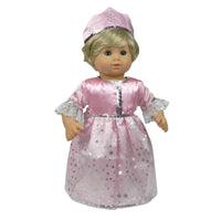 Pink Princess Dress & Crown Fits 15" Bitty Baby American Girl Doll Clothing0