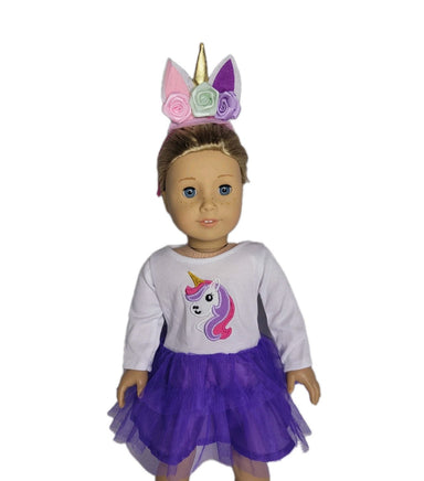 Purple Unicorn Dress Fits 18" American Girl Doll Clothes1