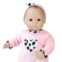 Dalmatian Print Outfit Headband Fits 15" Bitty Baby American Girl Doll Clothing1