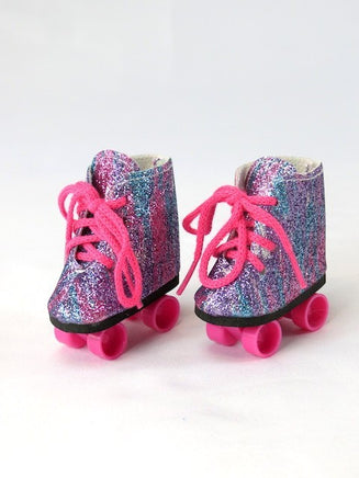 Rainbow Roller Skates Fits 14.5" Wellie Wisher American Girl Doll Shoes0