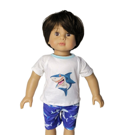Shark Shorts Set Fits 18" American Boy Girl Doll Clothes0