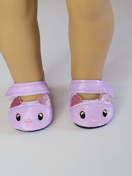 Purple Kitty Cat Dress Shoes Fits 18" American Girl Doll Clothes Shoes0