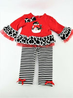 Red Black White Snowman Pant Set Fits 18" American Girl Doll Clothing1