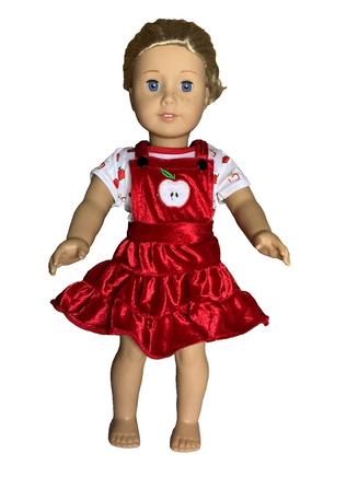 Apple Blossom Dress And Top Fits 18" American Girl Doll Clothing0