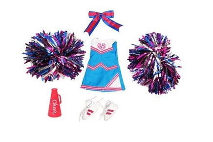 Blue and Pink Cheerleader Fits 14.5" Wellie Wisher American Girl Doll Clothing1