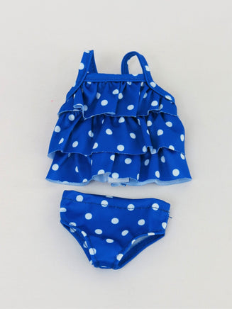 Blue Ruffle Polka Dot Swimsuit Fits 14.5" Wellie Wisher American Girl Clothing1