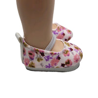 Pink Floral Slip On Shoes Fits 14.5" Wellie Wisher American Girl Doll Shoes3