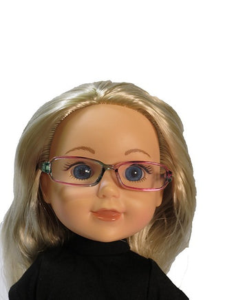 Pink & Teal Glasses 4 Pack Fits 14.5" Wellie Wisher American Girl Doll Shoes1