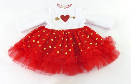 Glitter Heart Dress Fits 18" American Girl Doll Clothing1