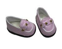 Light Pink Star Loafers Fits 14.5" Wellie Wisher American Girl Doll Shoes3