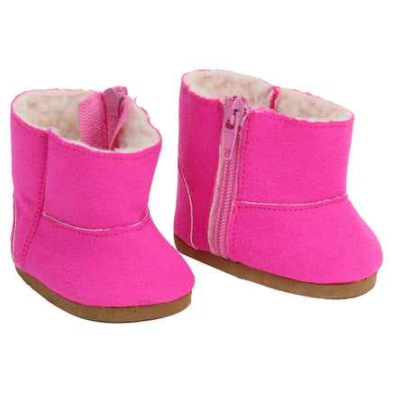 Pink Snowflake Tunic Leggings Vest & Boots Fits 18" American Girl Doll Clothes3