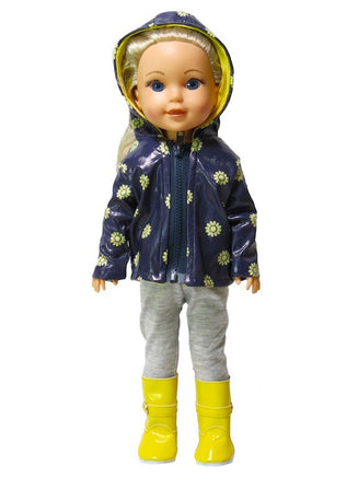 Yellow Daisy Raincoat Outfit Fits 14.5" Wellie Wisher American Girl Doll Clothes1