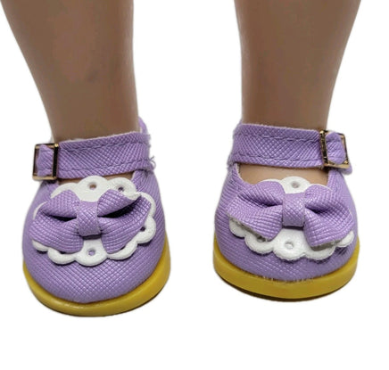 Lavender Mary Jane Dress Shoes Fits 14.5" Wellie Wisher American Girl Doll Shoes0