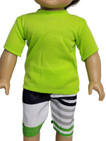 Green Swim Shorts Set Fits 18" American Girl Doll Clothing2