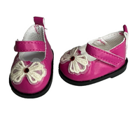 Pink Bow Dress Shoes Fits 14.5" Wellie Wisher American Girl Doll Shoes3