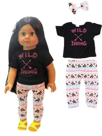 Wild Thing Tribal Print Pant Set Fits 18" American Girl Doll Clothing0